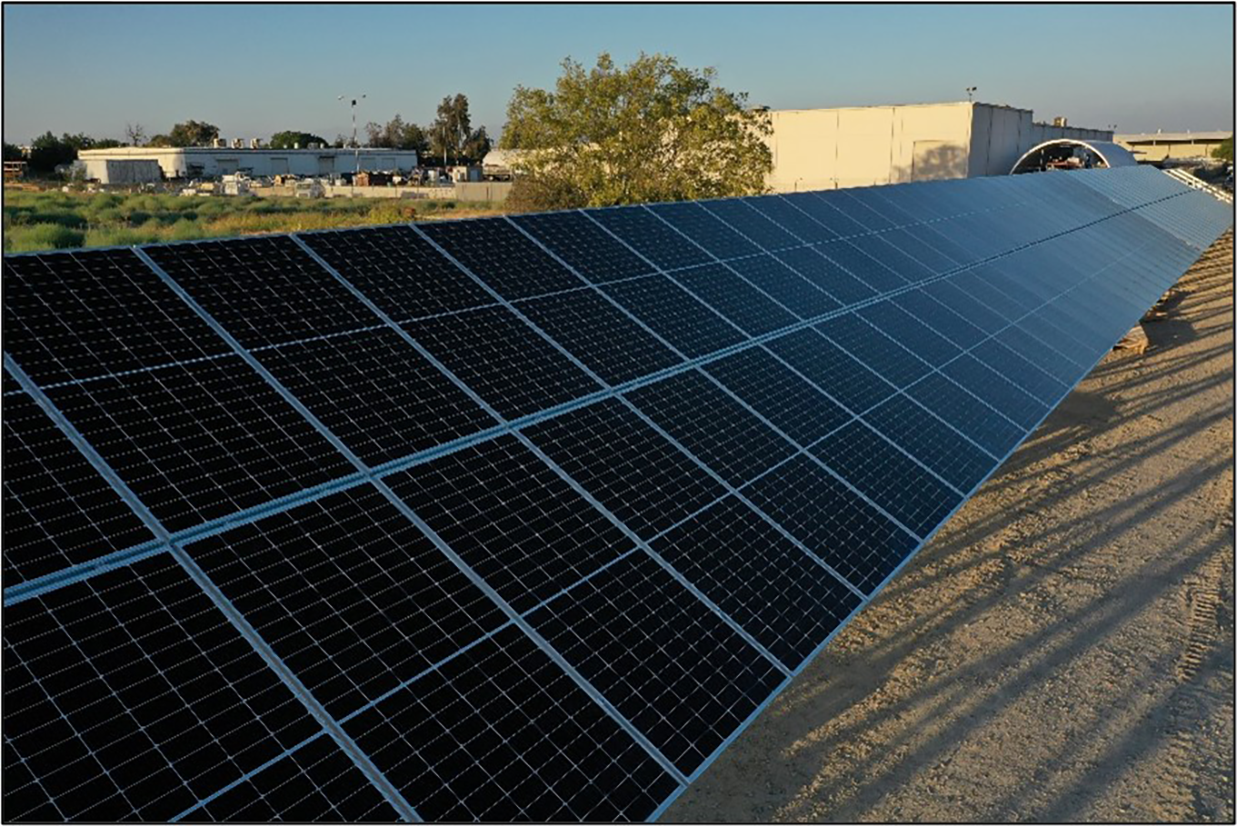 First on-site solar array at the company's Visalia, California facility